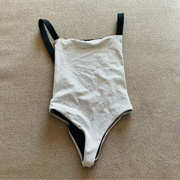 AYRA SWIM NWT Metallic Gray Swimsuit Med - Picture 1 of 6